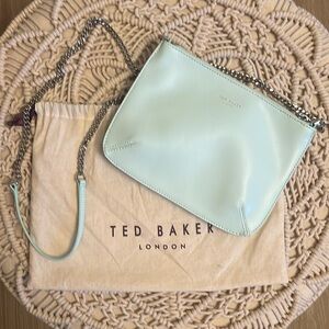 Ted Baker Mint green leather envelope crossbody/ shoulder bag NWOT Never USED